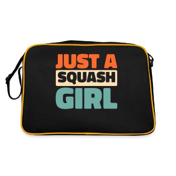Squash Just A Squash Girl - Retro Tasche - Schwarz/Gold - Hinten