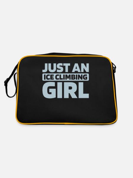 Eisklettern Just An Ice Climbing Girl - Retro Bag - black/gold - Back