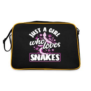 Snake Woman Girl Snake Owner - Retro Bag - black/gold - Back