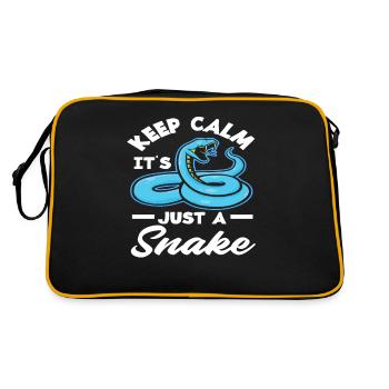 Snake Animal Pet Snakes - Retro Bag - black/gold - Back