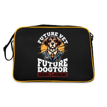 Veterinary Medicine Future Vet Future Vet Tech - Retro Tasche - Schwarz/Gold - Hinten