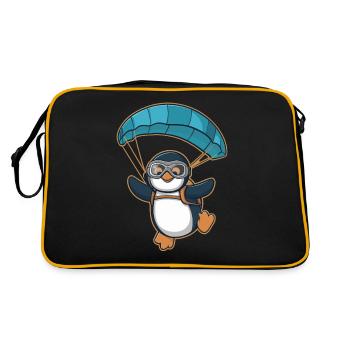 Parachutisme pingouin dans l’aventure - Sac Retro - noir/or - Dos