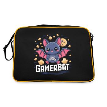 Cute Gaming Bat Gamebat for Bat Lovers - Retro Tasche - Schwarz/Gold - Hinten