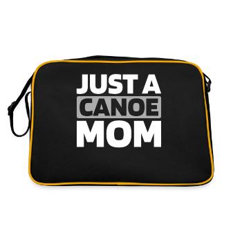 Kanu Kanute Just A Canoe Mom - Retro Tasche - Schwarz/Gold - Hinten