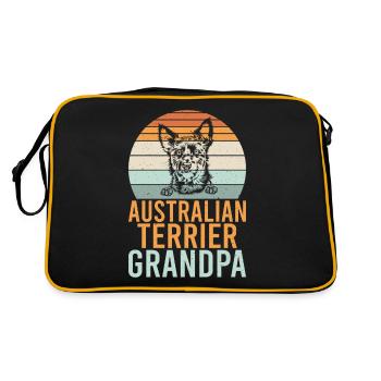 Australian Terrier Gifts - Retro Bag - black/gold - Back