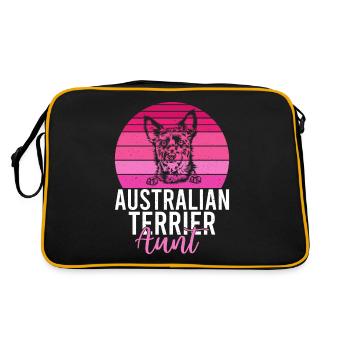 Australian Terrier Gifts - Retro Bag - black/gold - Back