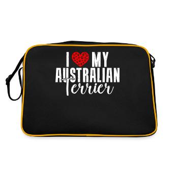 Australian Terrier Gifts - Retro Bag - black/gold - Back