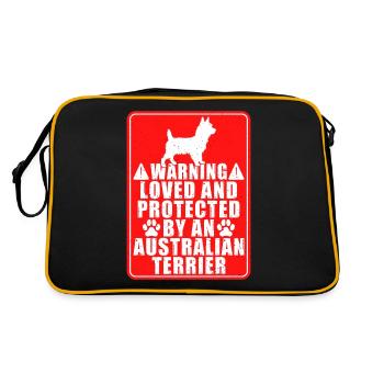 Australian Terrier Gifts - Retro Bag - black/gold - Back
