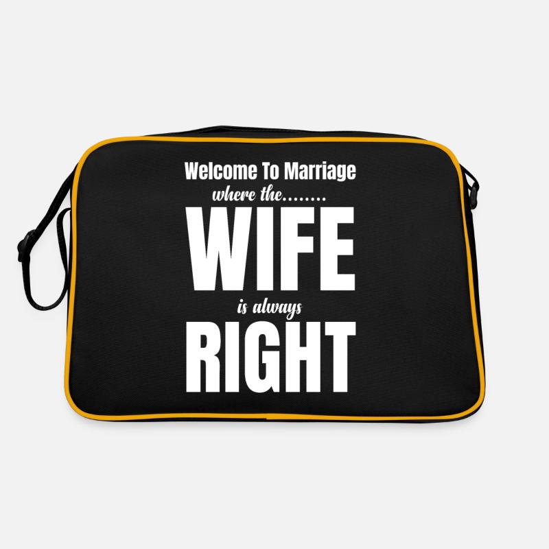 Willkommen In Der Ehe, In Der Die Frau Immer Retro Tasche