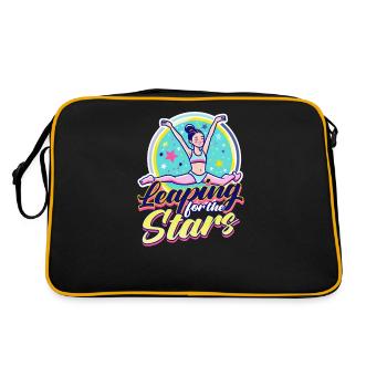 Gymnastik auf der Suche nach den Sternen - Retro Tasche - Schwarz/Gold - Hinten