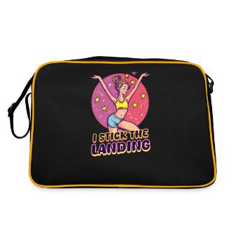 Gymnastik I Stick Die Landung - Retro Tasche - Schwarz/Gold - Hinten