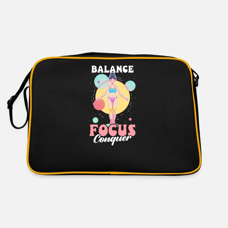 Gymnastics Balance, Focus, Conquer Retro Bag