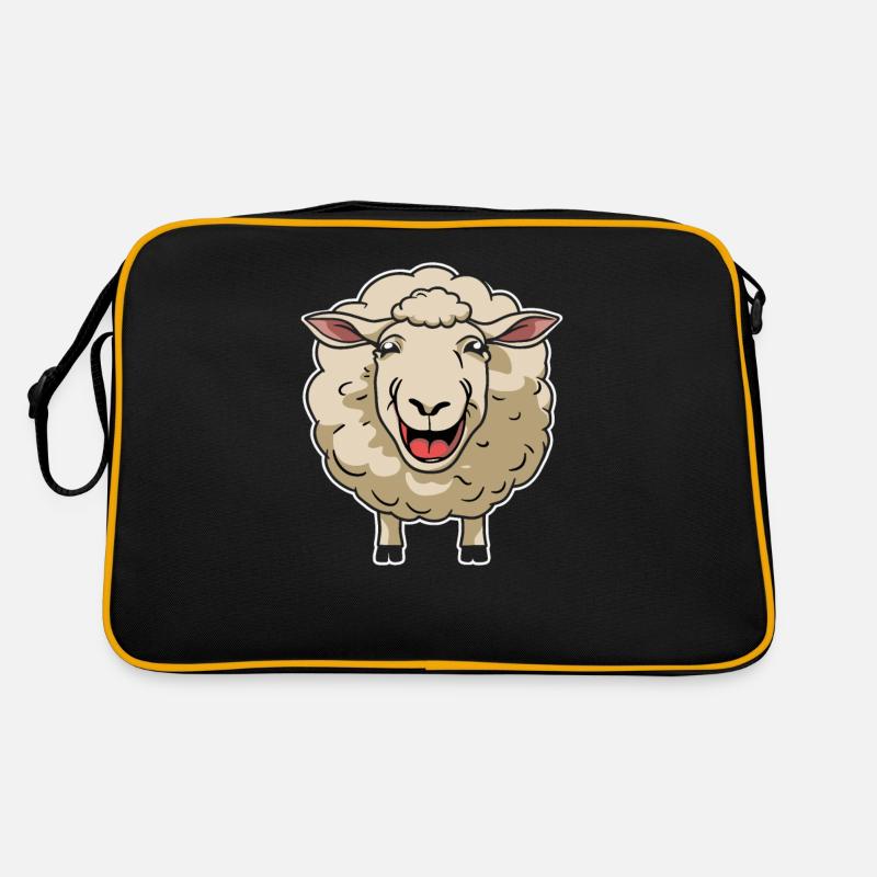 Dessin animé drôle de mouton rieur Sac Retro