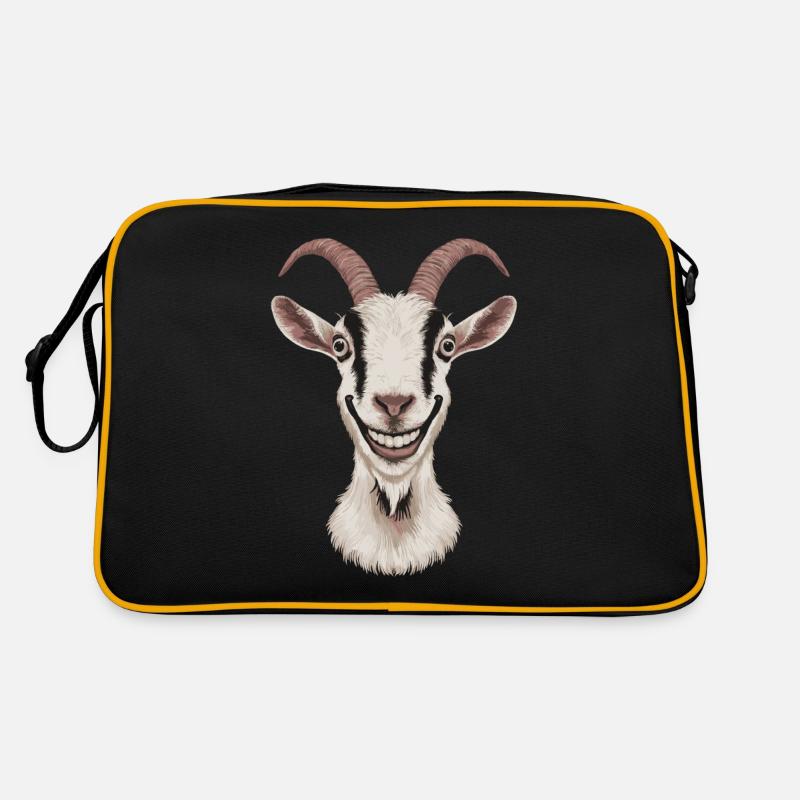 Smiling goat with humorous face Retro Bag