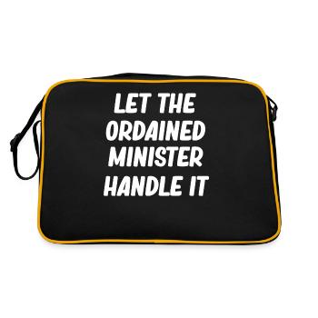 Laissez-le au ministre ordonné. - Sac Retro - noir/or - Dos