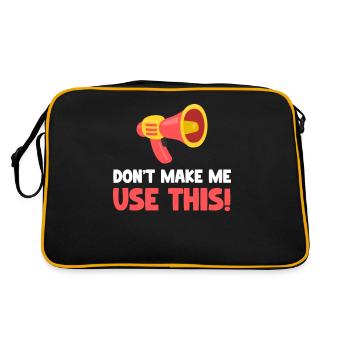 Lass Mich Das Nicht Benutzen! Funny Lifeguards - Retro Tasche - Schwarz/Gold - Hinten