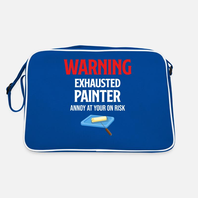 Warning: Exhausted painter gets annoyed Retro Bag