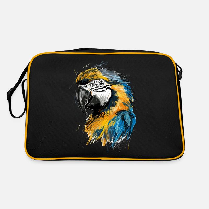 Perroquets Art Dessin Abstrait Sac Retro