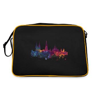 Ulm - Retro Tasche - Schwarz/Gold - Hinten