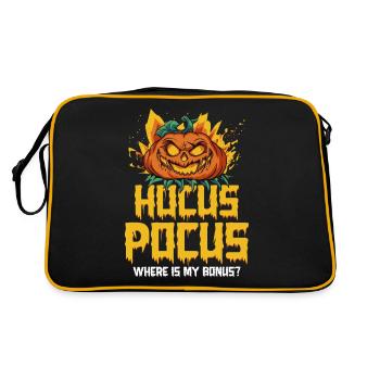Halloween hocus-pocus pumpkin - Retro Bag - black/gold - Back