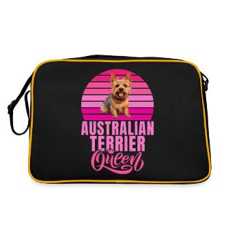 Australian Terrier Gifts - Retro Bag - black/gold - Back