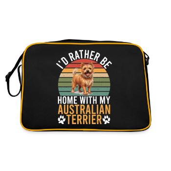Australian Terrier Gifts - Retro Bag - black/gold - Back