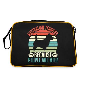 Australian Terrier Gifts - Retro Bag - black/gold - Back