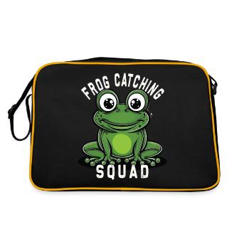Frogs Catch Frog Hunter Frog Catcher - Retro Bag - black/gold - Back
