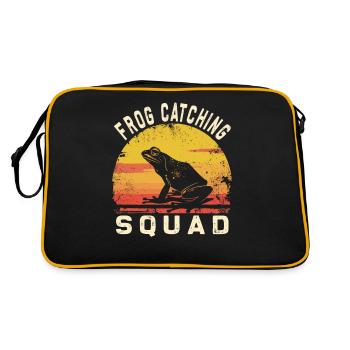 Frogs Catch Frog Hunter Frog Catcher - Retro Bag - black/gold - Back