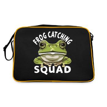 Frogs Catch Frog Hunter Frog Catcher - Retro Bag - black/gold - Back