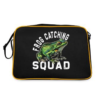 Frogs Catch Frog Hunter Frog Catcher - Retro Bag - black/gold - Back