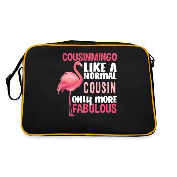 Flamingo Cousin Fabuleux - Sac Retro - noir/or - Dos