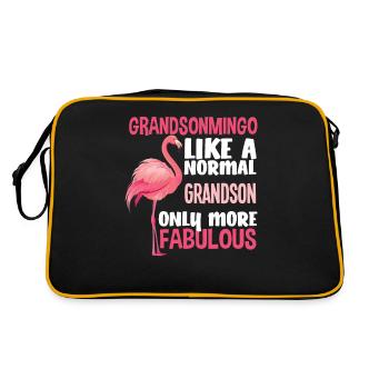 Flamant rose petit-fils fabuleux - Sac Retro - noir/or - Dos