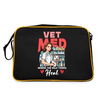Vet Med Where The Wild Things Veterinary Practice - Retro Bag - black/gold - Back