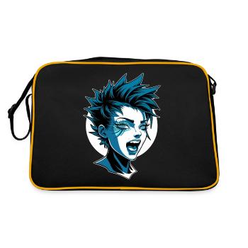 Futuristic punk girl with mohawk - Retro Bag - black/gold - Back