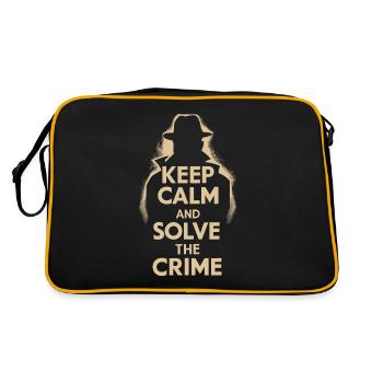 Keep Calm And Solve The Crime Murder Mystery - Retro Bag - black/gold - Back