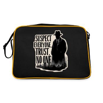 Suspect everyone, trust no one Murder - Retro Bag - black/gold - Back