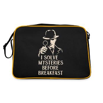 Murder Mystery Dinner Outfit - I Solve Mysteries - Retro Bag - black/gold - Back