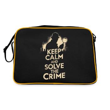 Keep calm and solve the crime - Murder Mystery - Retro Bag - black/gold - Back