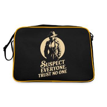 Suspect Everyone, Trust No One - Murder Mystery - Retro Bag - black/gold - Back