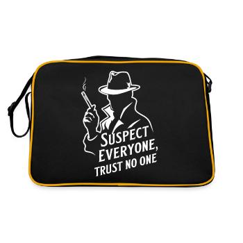 Suspect Anyone, Trust No One - Murder - Retro Bag - black/gold - Back