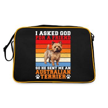 Australian Terrier Gifts - Retro Bag - black/gold - Back