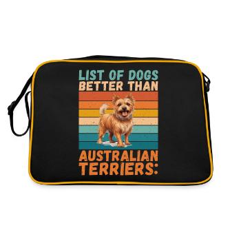 Australian Terrier Gifts - Retro Bag - black/gold - Back