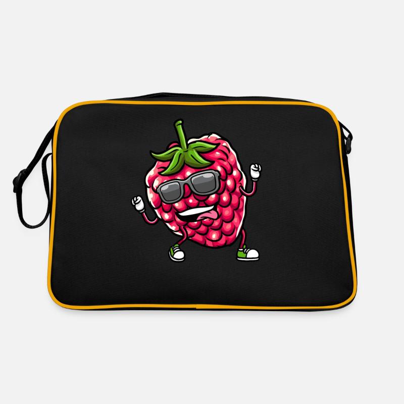 Beere Dancing Himbeeren Obst Retro Tasche