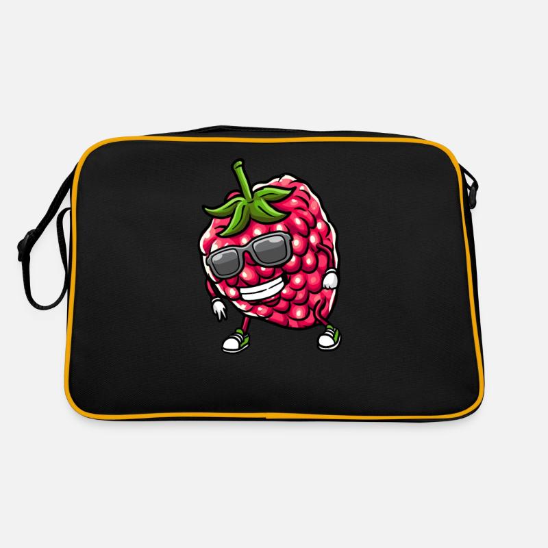 Beere Dancing Himbeeren Obst Retro Tasche