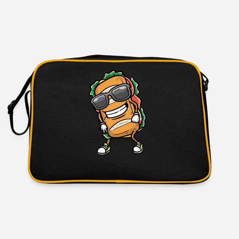 Dancing Sandwich Food Retro Bag