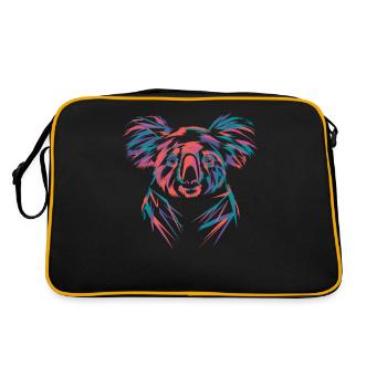 Colorful koala in neon design - Retro Bag - black/gold - Back