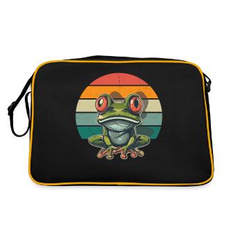 Frogs Catch Frog Hunter Frog Catcher - Retro Bag - black/gold - Back