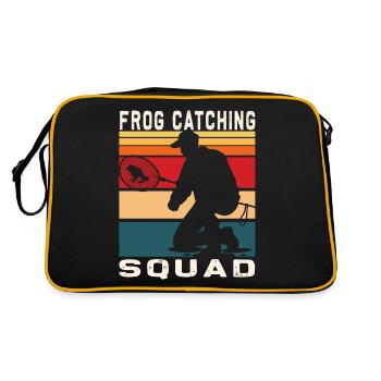 Frogs Catch Frog Hunter Frog Catcher - Retro Bag - black/gold - Back