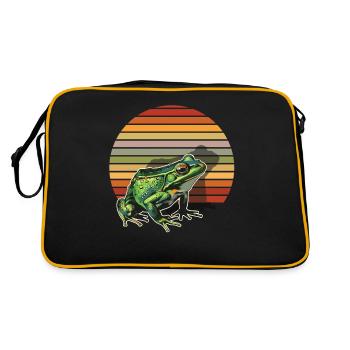 Frogs Catch Frog Hunter Frog Catcher - Retro Bag - black/gold - Back